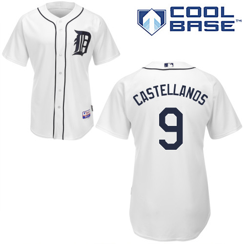 Nick Castellanos #9 MLB Jersey-Detroit Tigers Men's Authentic Home White Cool Base Baseball Jersey